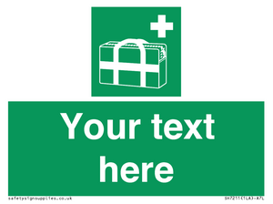 Custom sign safe condition Medical grab bag